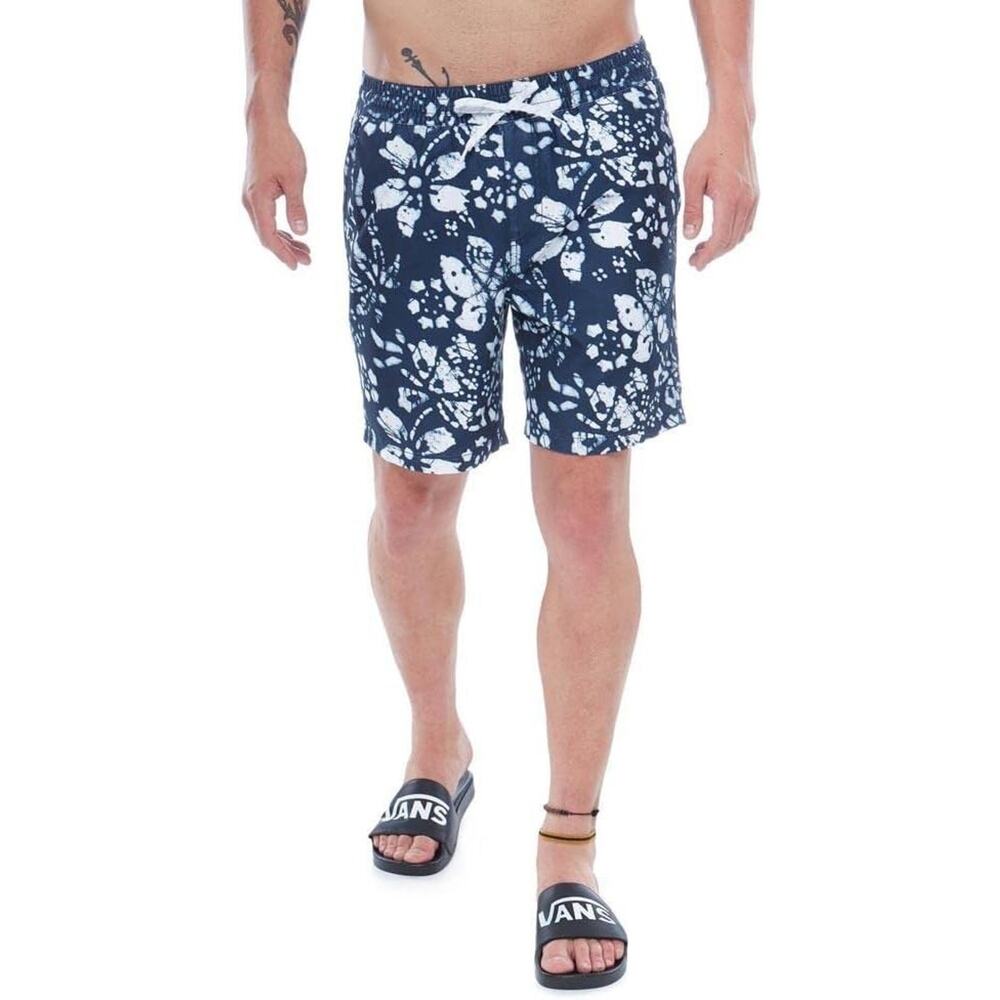 VANS Trippin Decksider Blue Floral Men's Shorts Size L